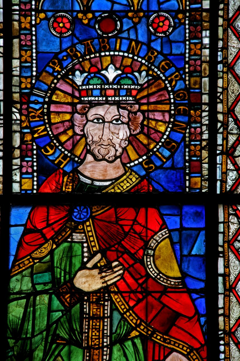 Okno w15 przedstawiające cesarza Henryka II autorstwa French School