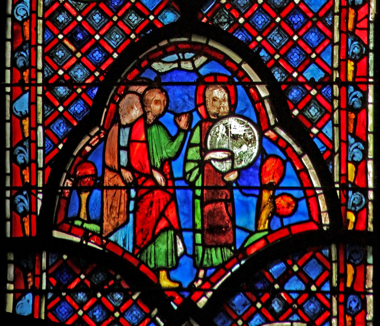 Okno w9L Św. Jan Chrzciciel: Ecce Agnus Dei autorstwa French School