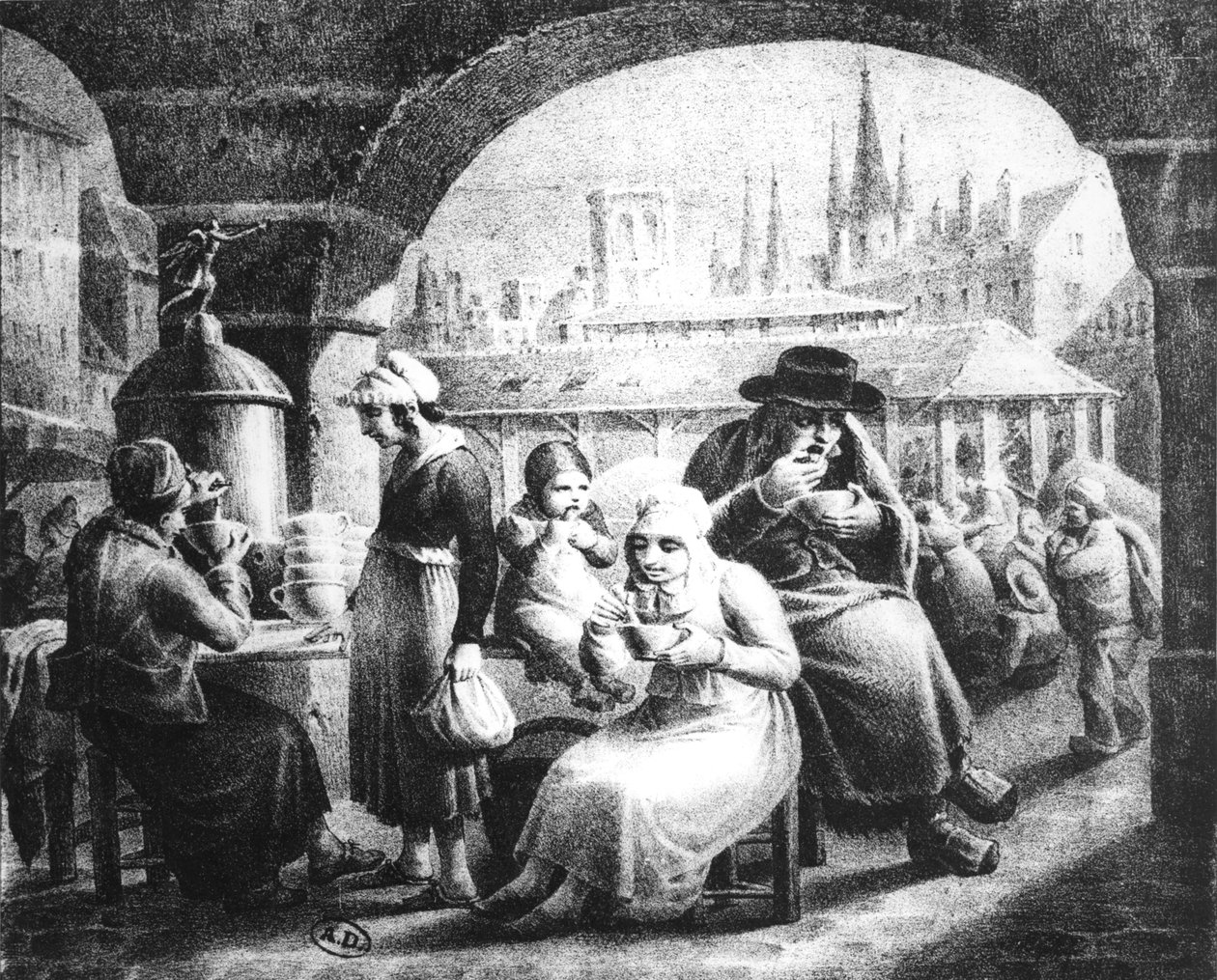 Kobieta sprzedająca kawę, ok. 1820 autorstwa French School