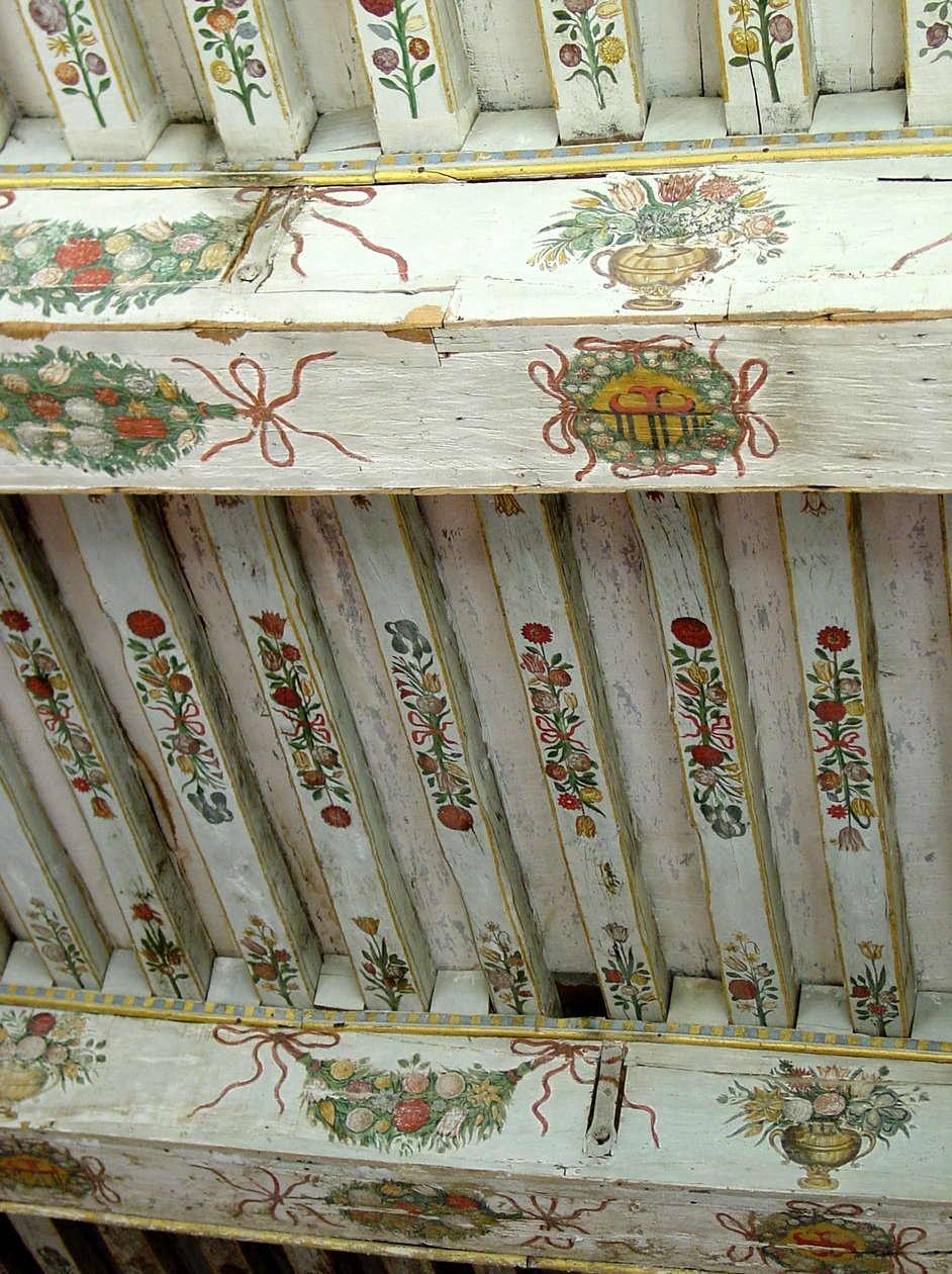 Drewniane belki, Chateau dOiron, Dolina Loary (drewno malowane) (patrz również 265494) autorstwa French School