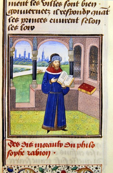 Zabion, z Histoire des Philosophes, koniec XV w. (welum) autorstwa French School