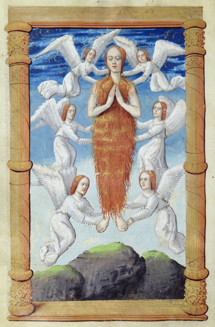 fol.97v Wniebowzięcie Marii Magdaleny, z Heures a l
