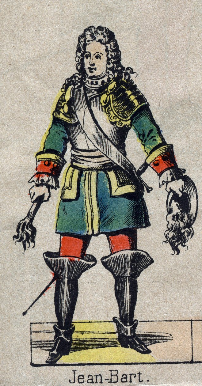 portret Jeana Barta (1650-1702), francuskiego marynarza, korsarza. Wizerunek Epinal z końca XIX wieku. autorstwa French School