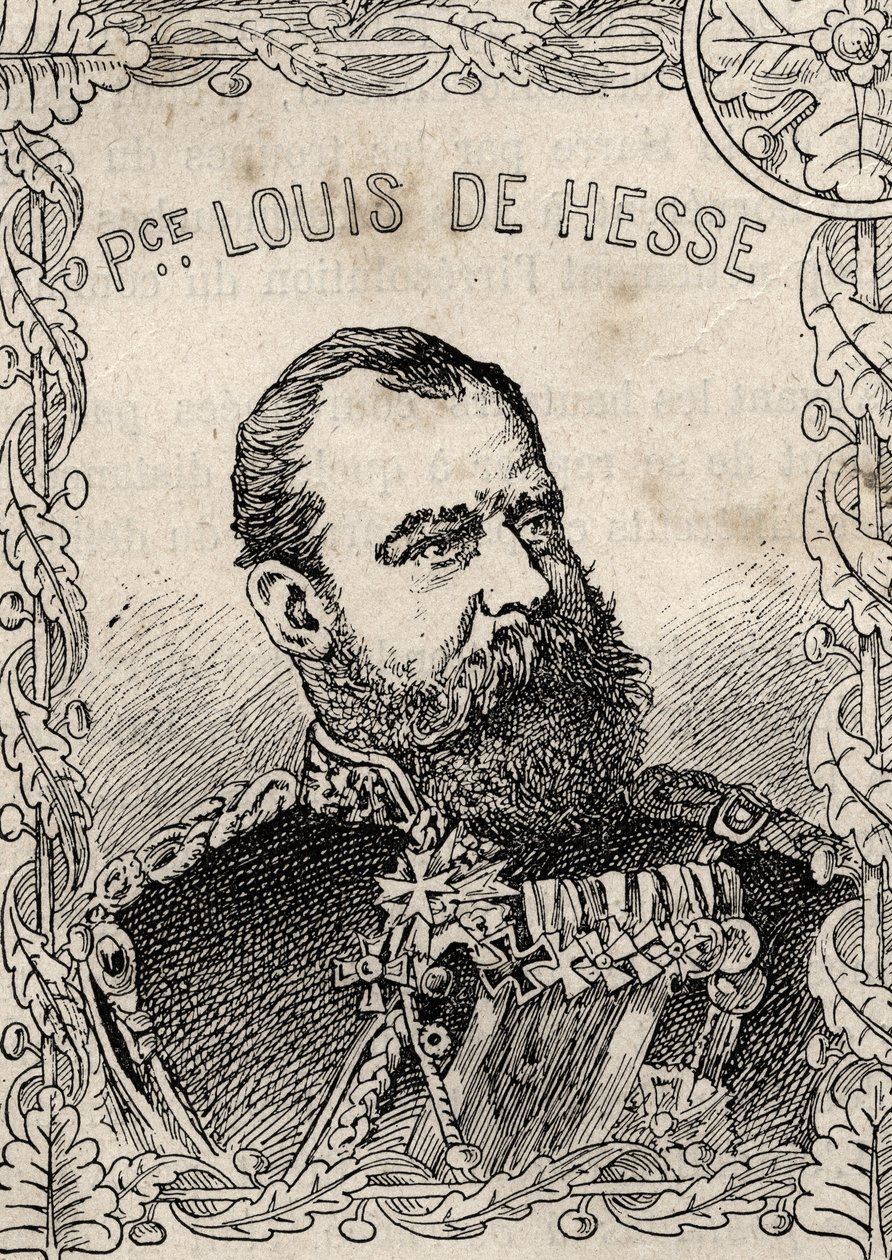 portret wielkiego księcia Hesji Ludwika IV pędzla Hessego - 1870-71 (rycina) autorstwa French School
