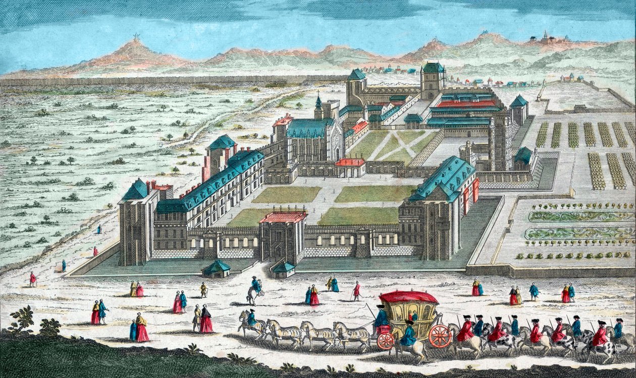 widok na zamek Vincennes - zamek Vincennes pod Paryżem, en vue d