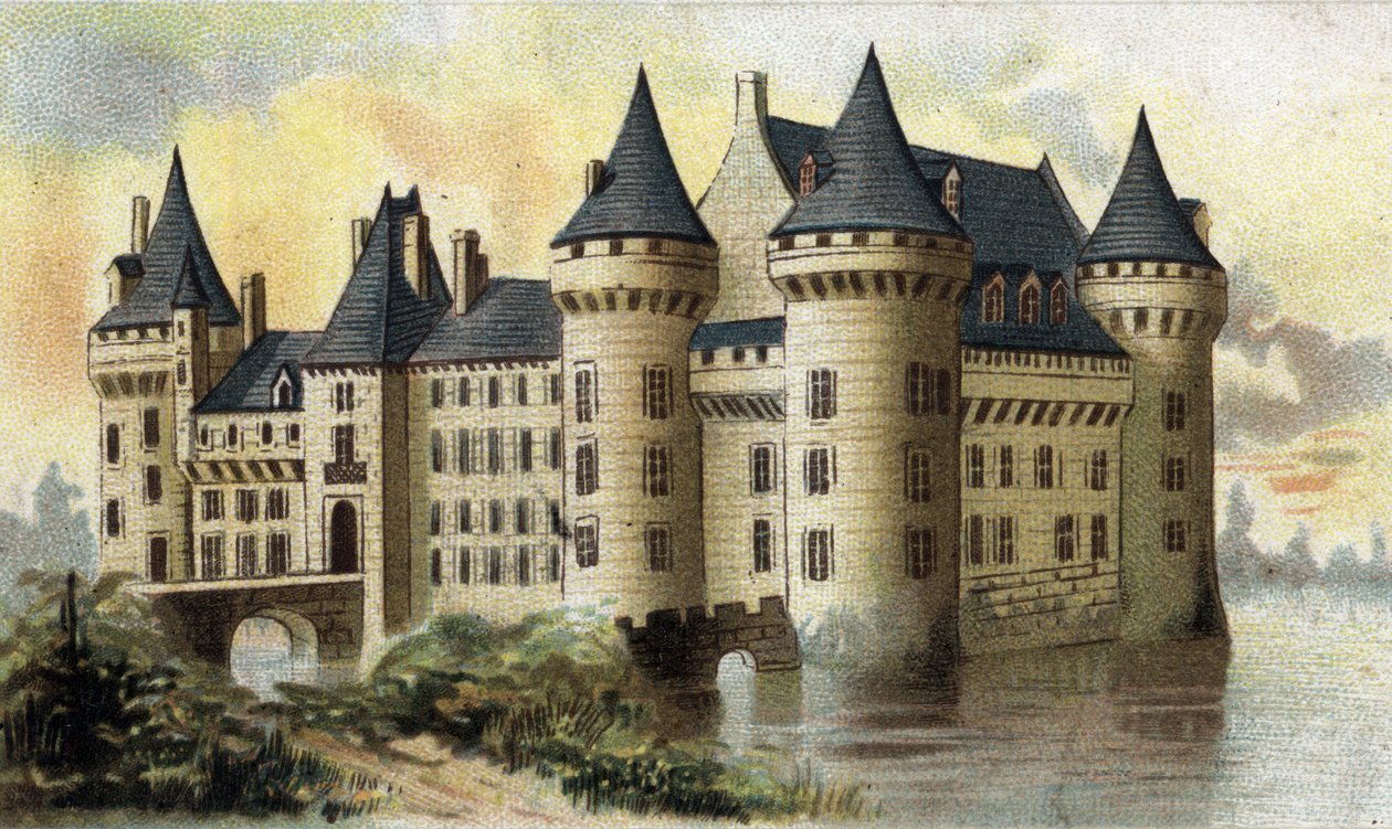 widok na zamek Sully (Loiret). autorstwa French School