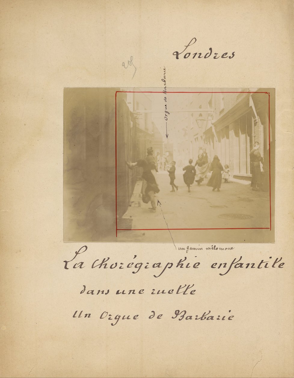 Londyn. Choreograf dziecięcy w alei Un Oigue Barbarie autorstwa French Unknown maker