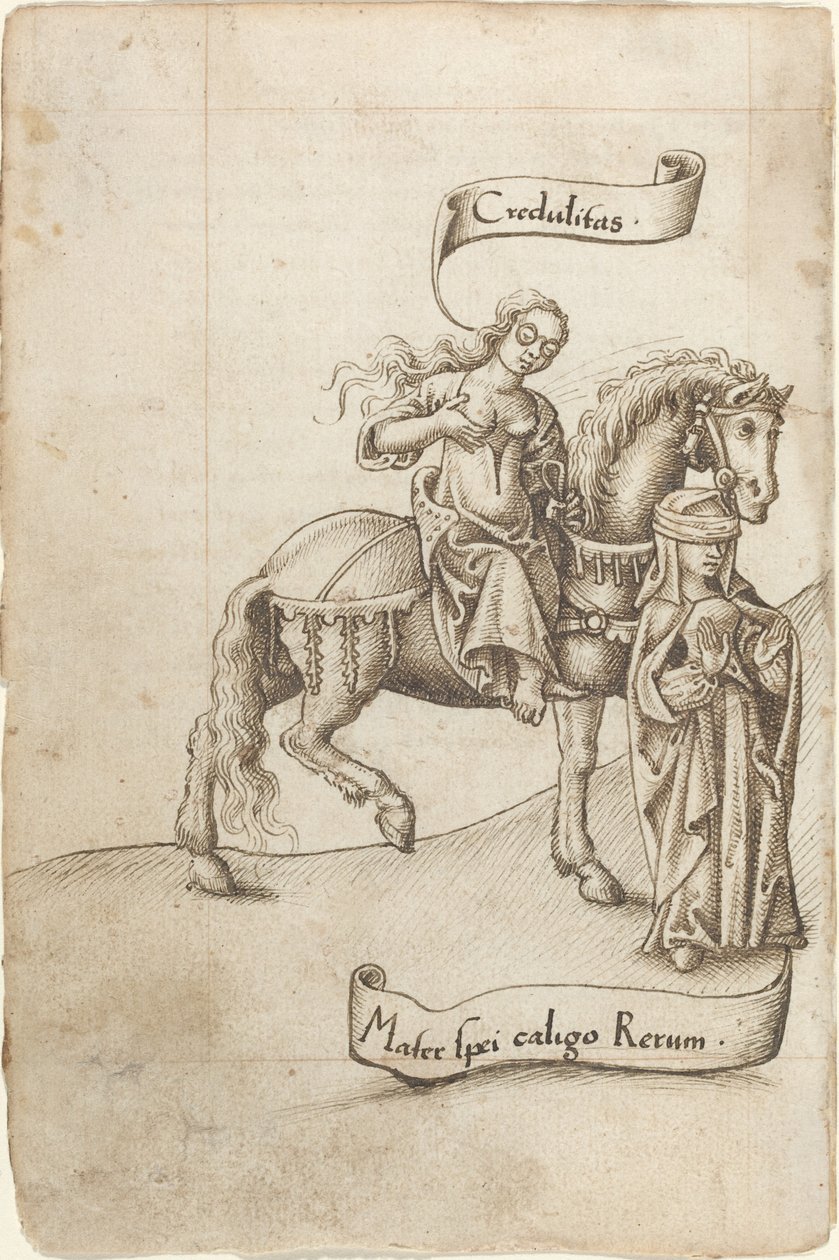 Łatwowierność Przygotowanie do pielęgnowania Matki Nadziei [fot. 18 wersów] autorstwa French early 16th Century