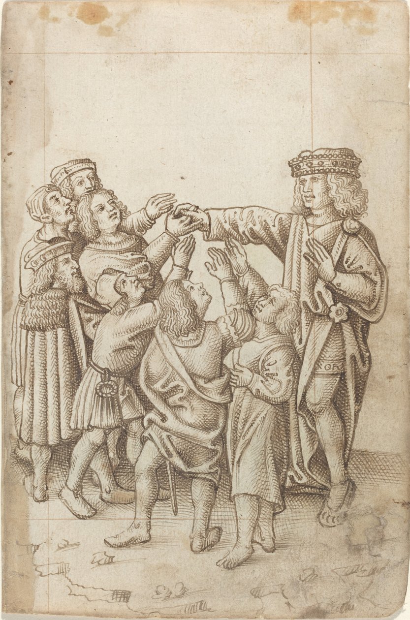 „Nie podawaj prawicy wszystkim i rozmaitym” [fot. 13 odbytu] autorstwa French early 16th Century