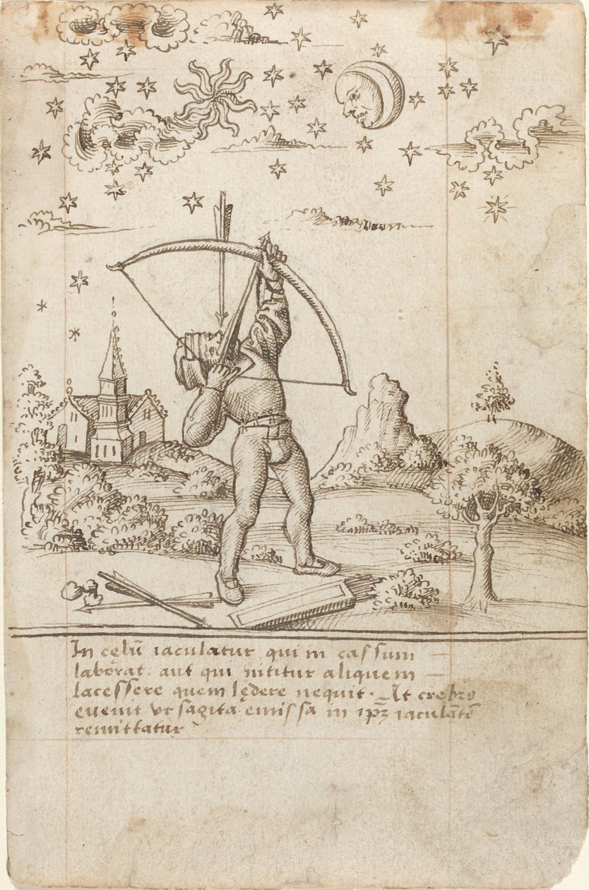 „Ty strzelasz do nieba” [fot. 9 odbytu] autorstwa French early 16th Century