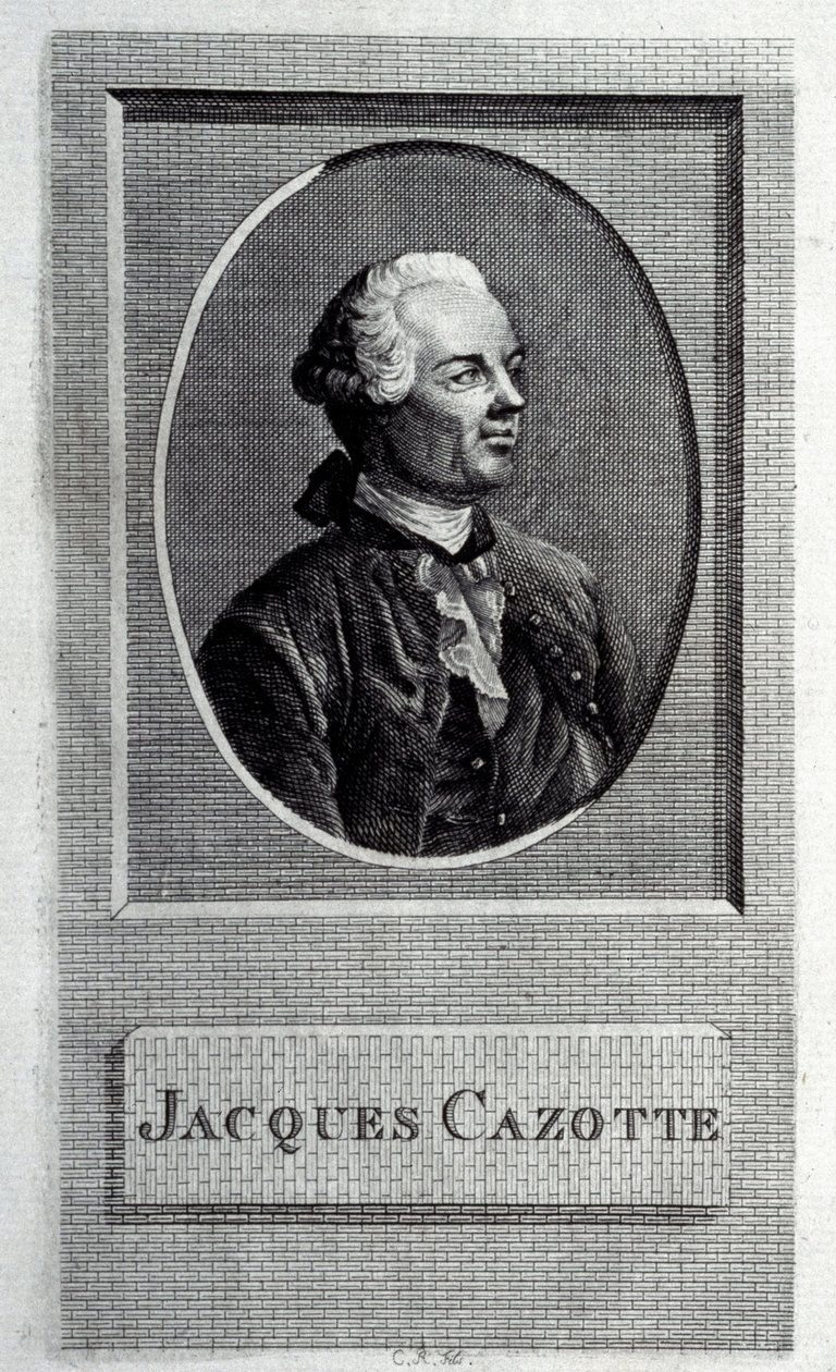 Portret autora Jacques Cazotte 1720-1792, XVIII wiek. autorstwa French master.