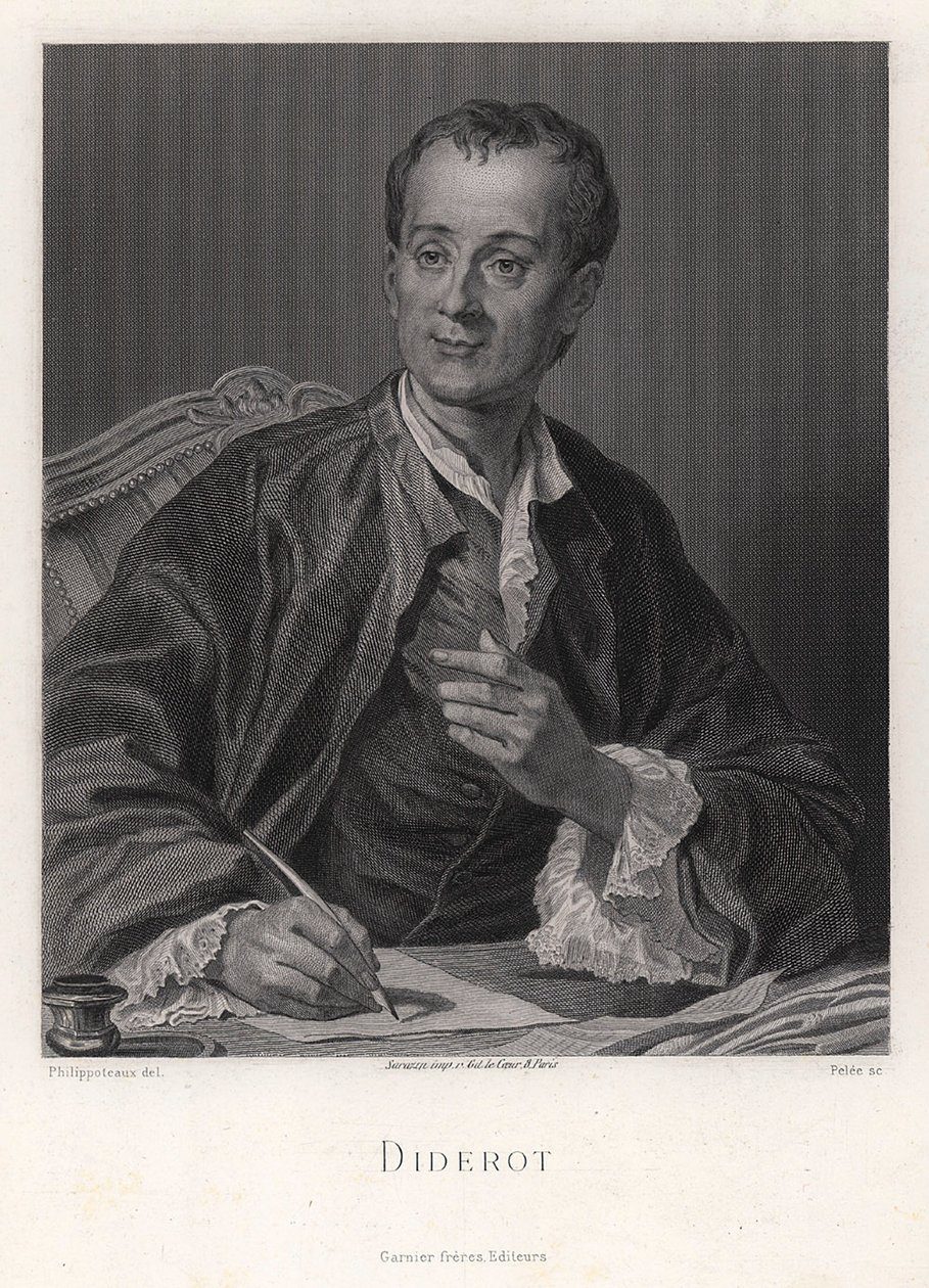 Portret pisarza, eseisty i filozofa Denisa Diderota 1713-1784, poł. XVIII w. autorstwa French master.