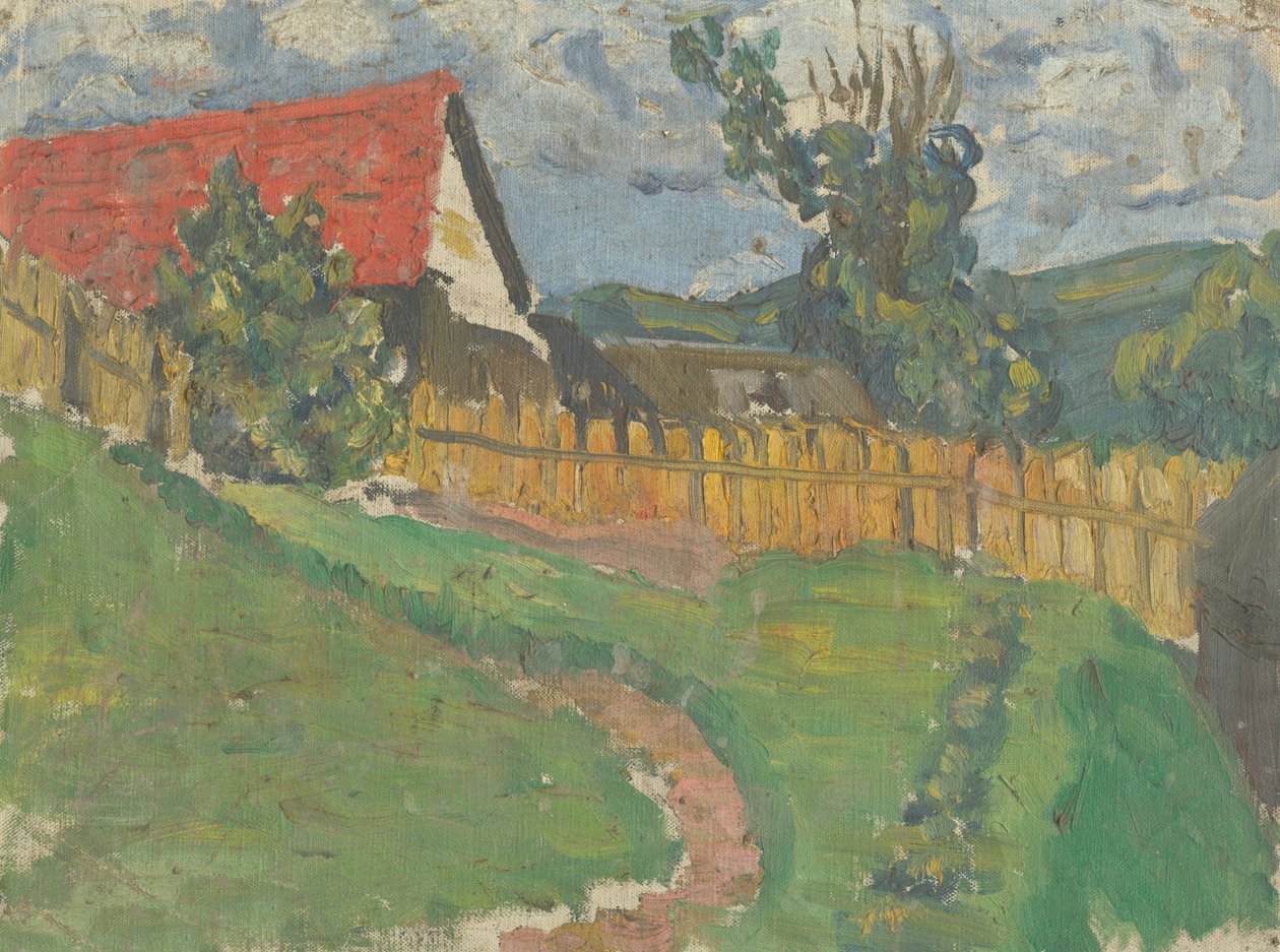 Studium pejzażu z domem autorstwa Frida Konstantin