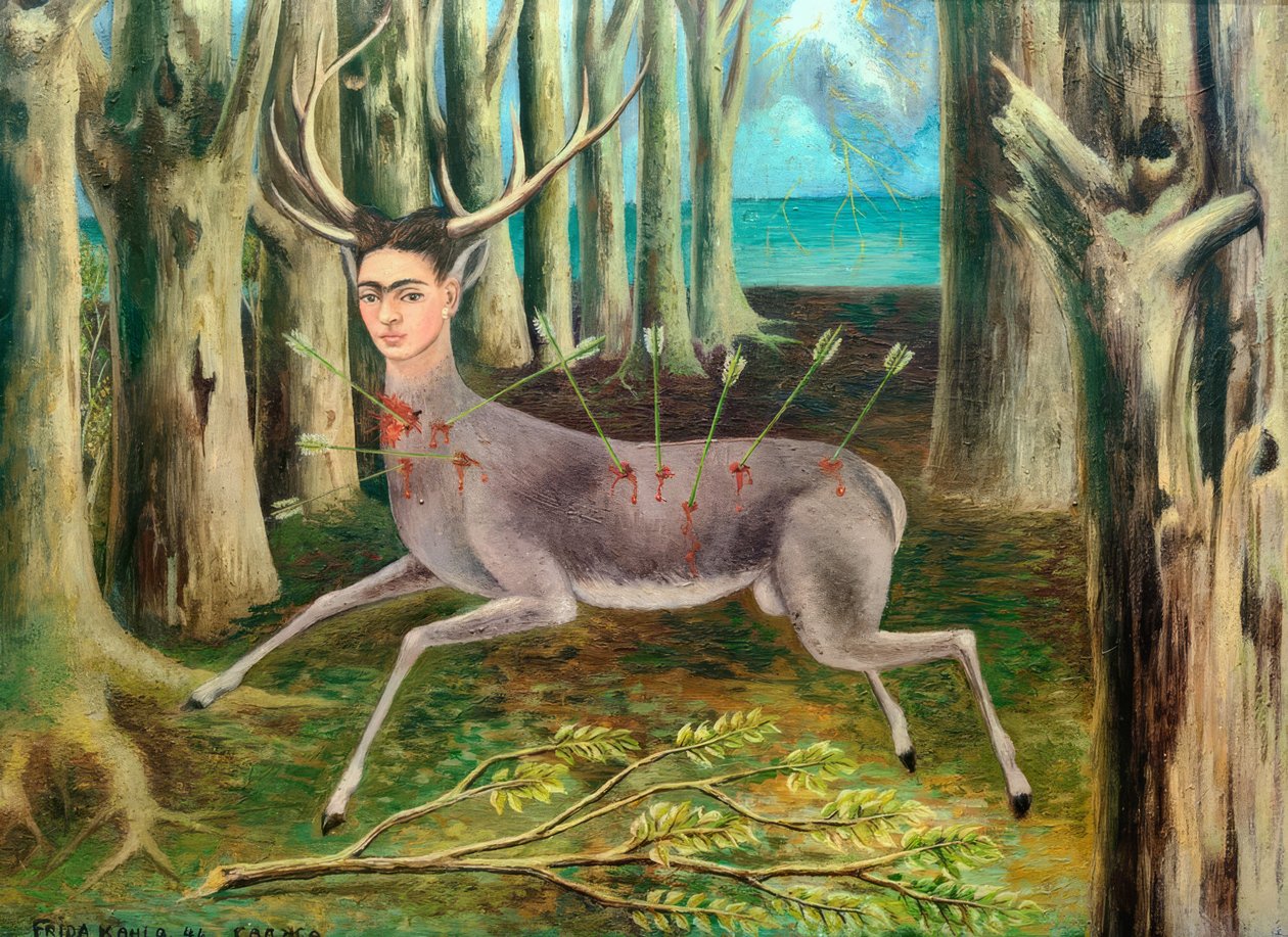 Ranny jeleń lub mały jeleń autorstwa Frida Kahlo