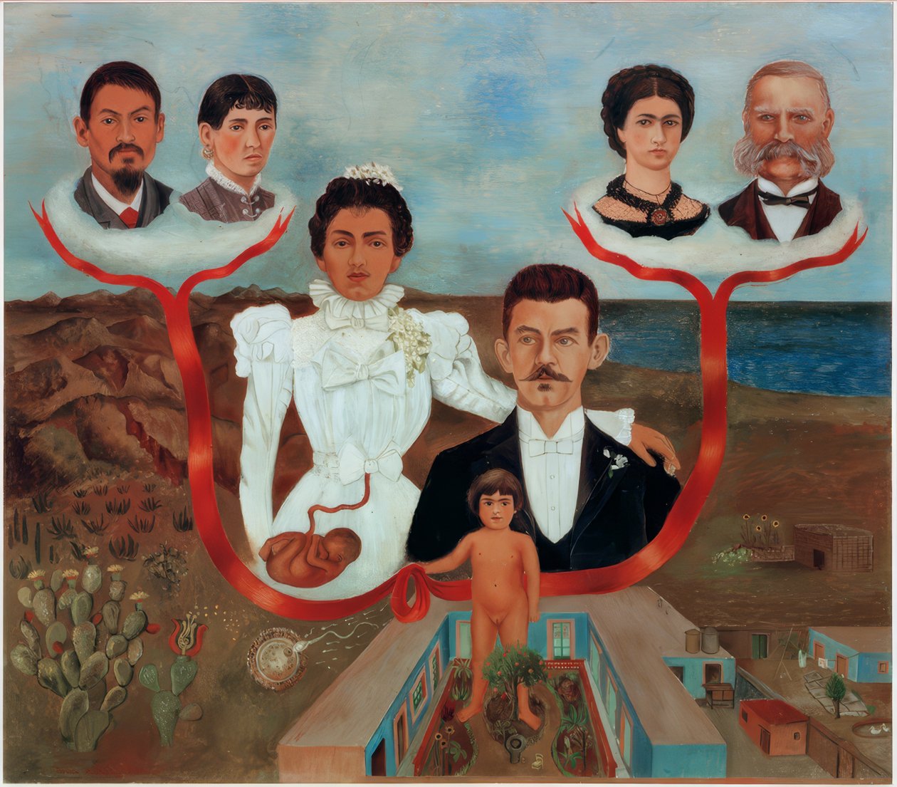 Moi dziadkowie, moi rodzice i ja autorstwa Frida Kahlo