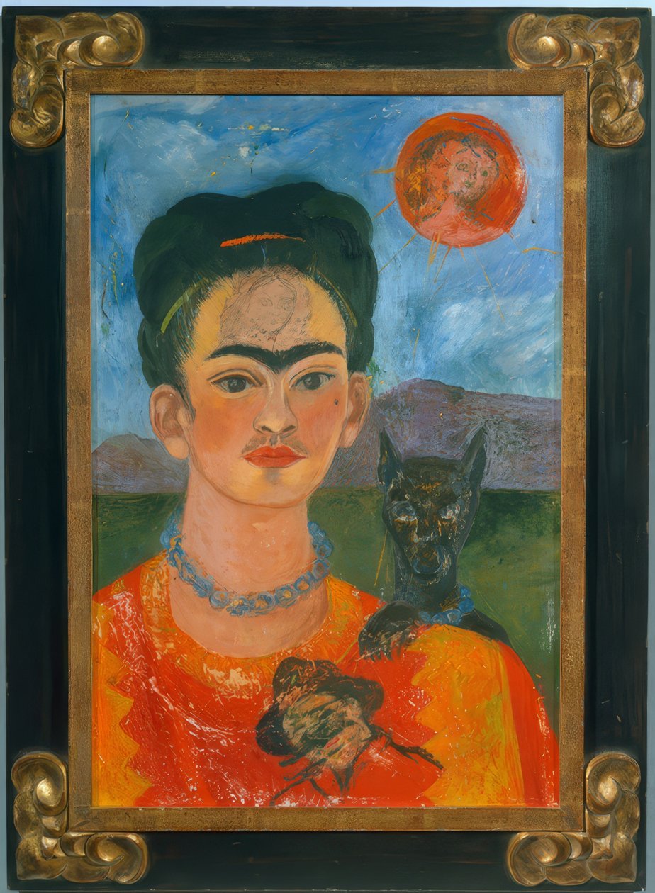 Autoportret z portretem Diego na piersi... autorstwa Frida Kahlo