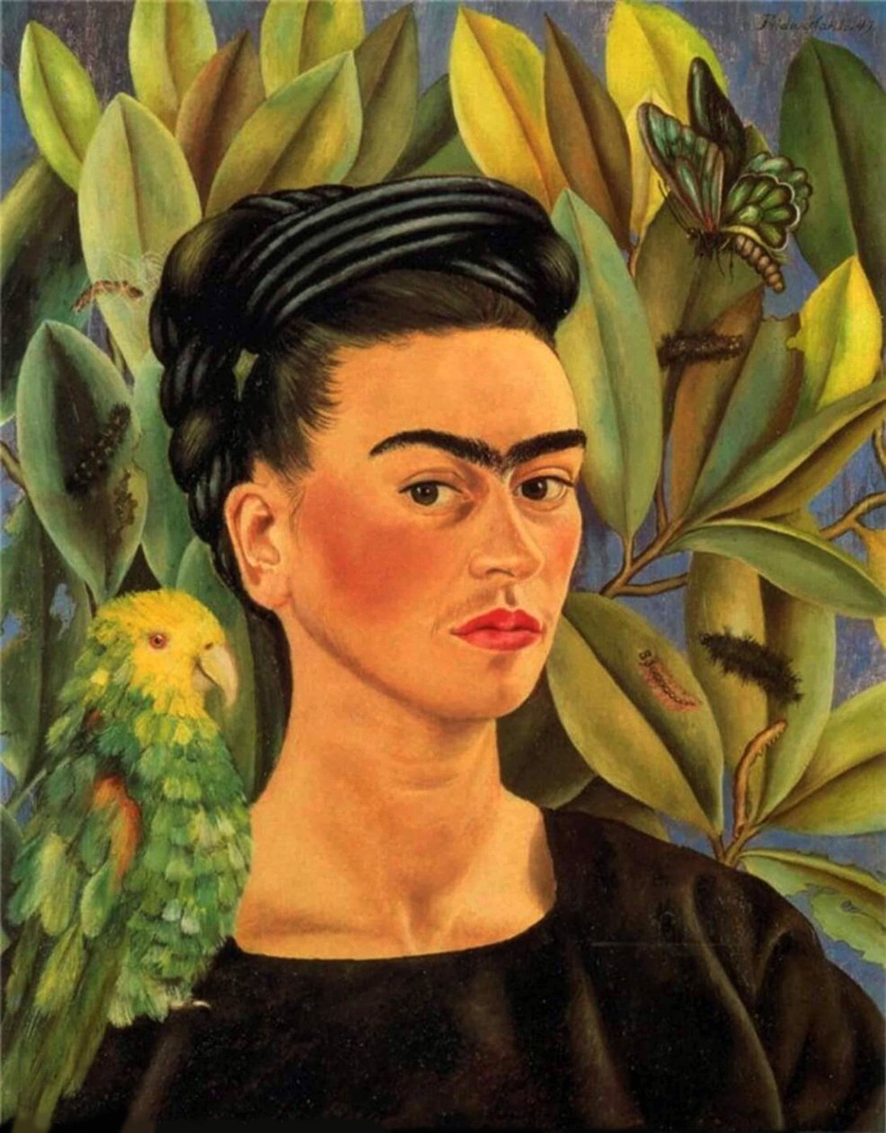 Autoportret z Bonito autorstwa Frida Kahlo