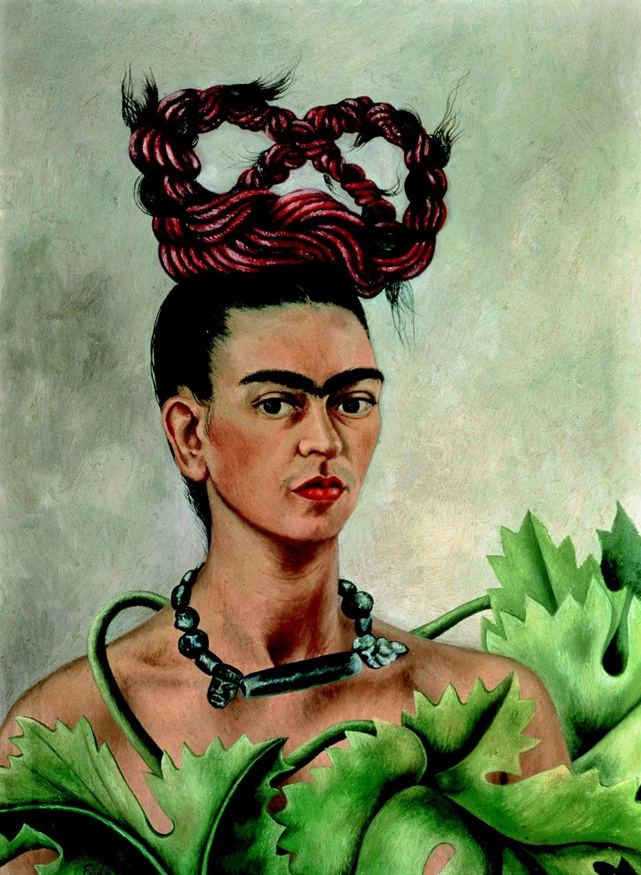 Autoportret z warkoczem autorstwa Frida Kahlo