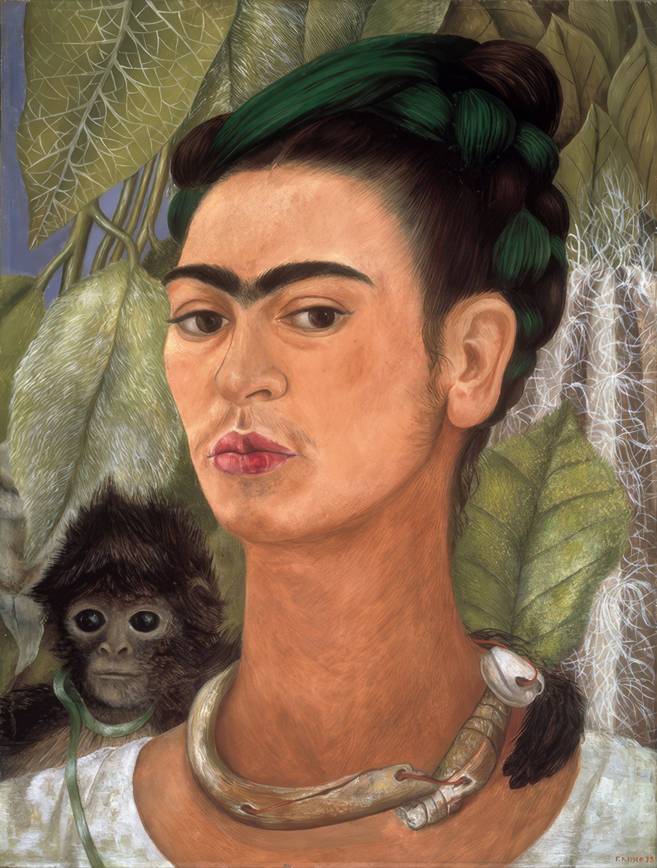 Autoportret z małpą autorstwa Frida Kahlo