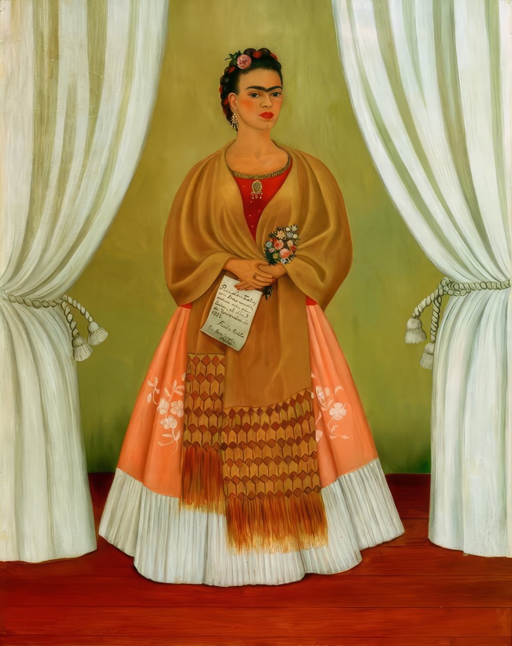 Autoportret dedykowany Leonowi Trockiemu autorstwa Frida Kahlo