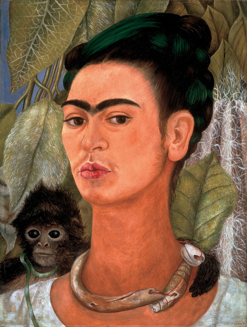 Autoportret z małpą autorstwa Frida Kahlo
