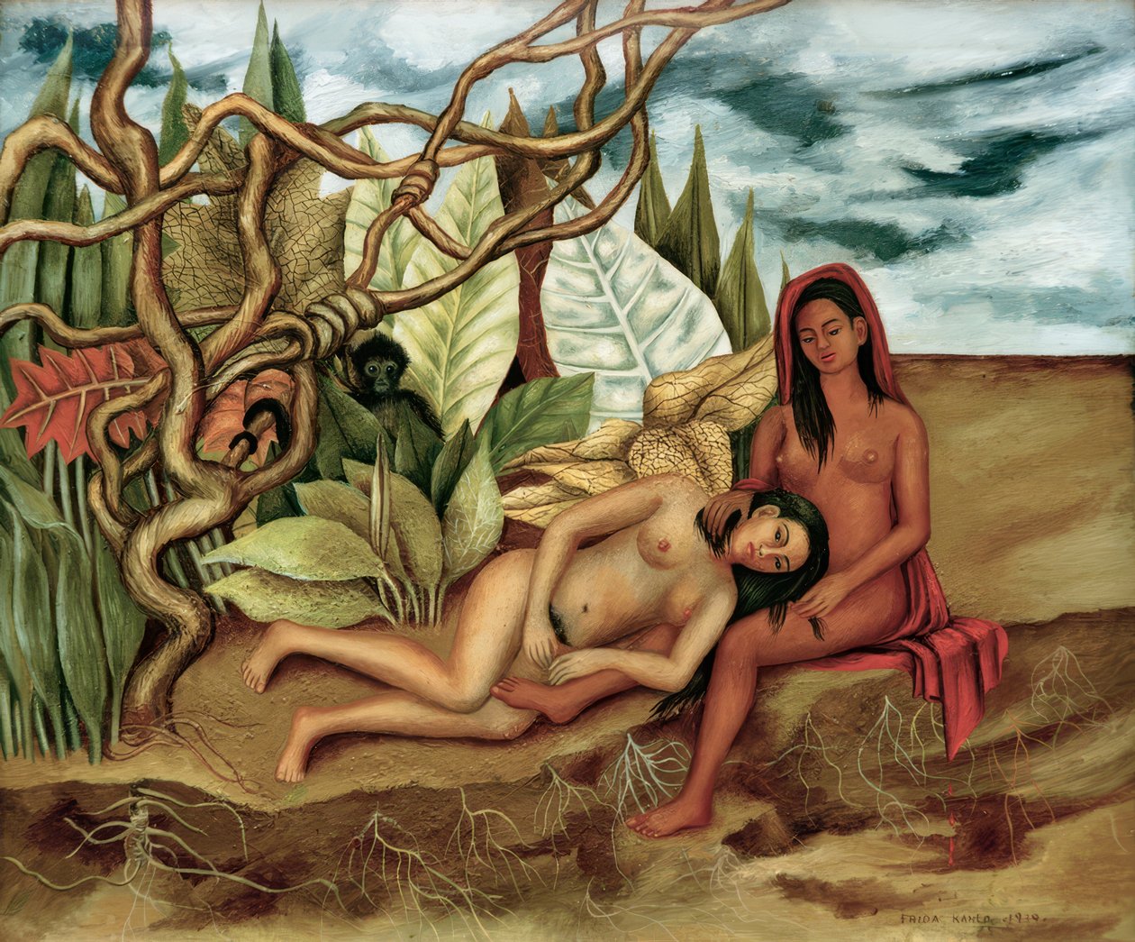 Dwa akty w lesie autorstwa Frida Kahlo