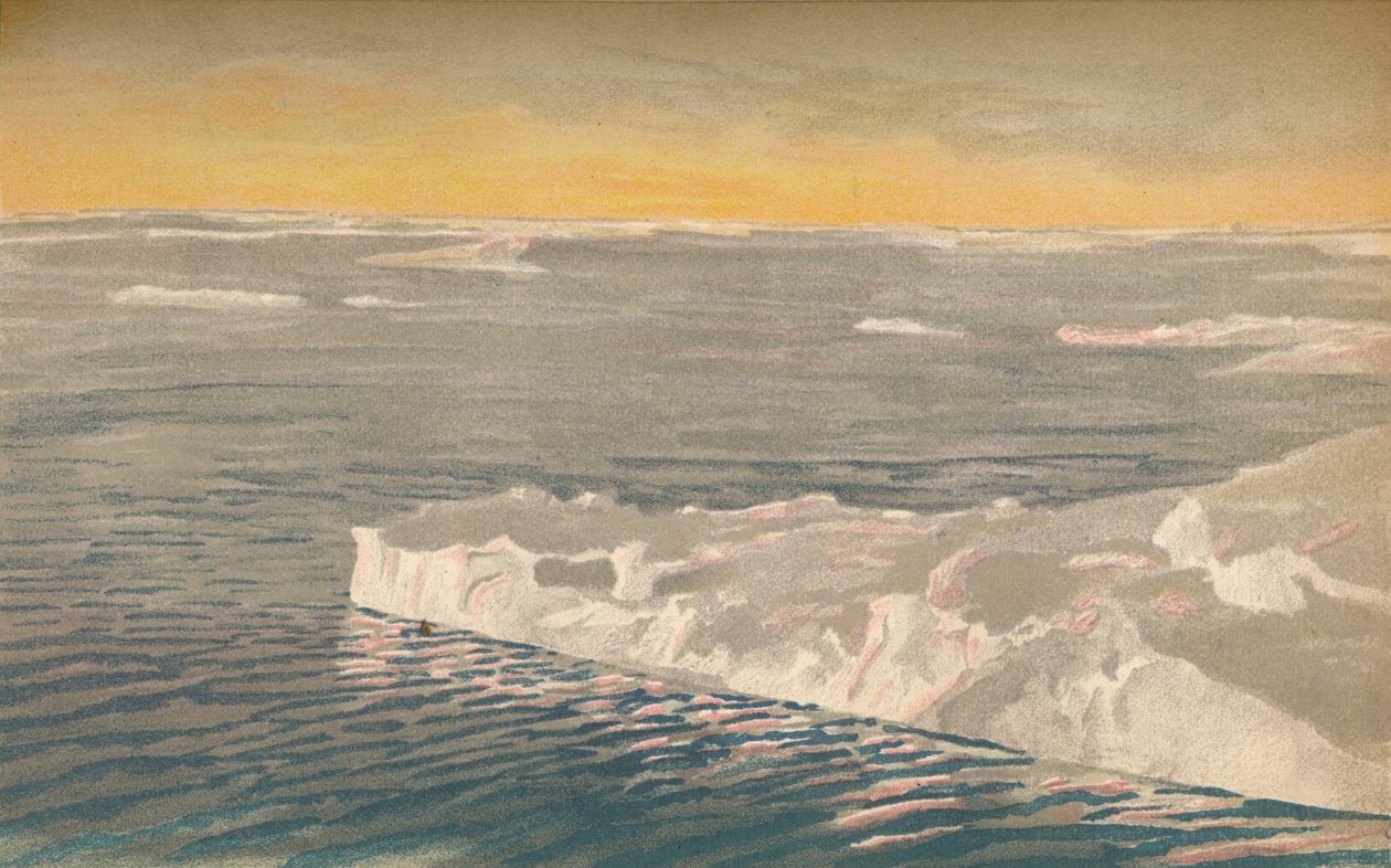Wieczór wśród dryfującego lodu, 22 września 1893, 1897 autorstwa Fridtjof Nansen