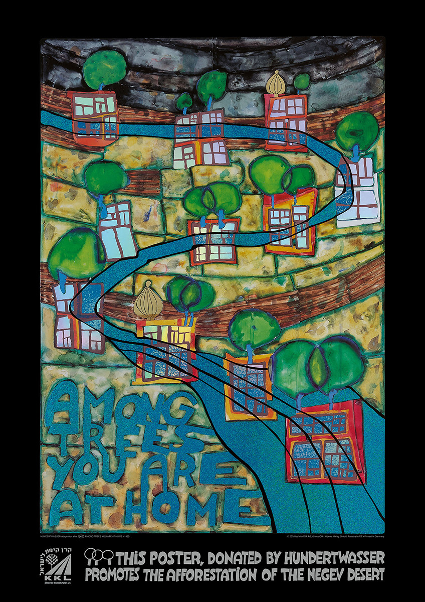 Wśród drzew czujesz się jak w domu autorstwa Friedensreich Hundertwasser