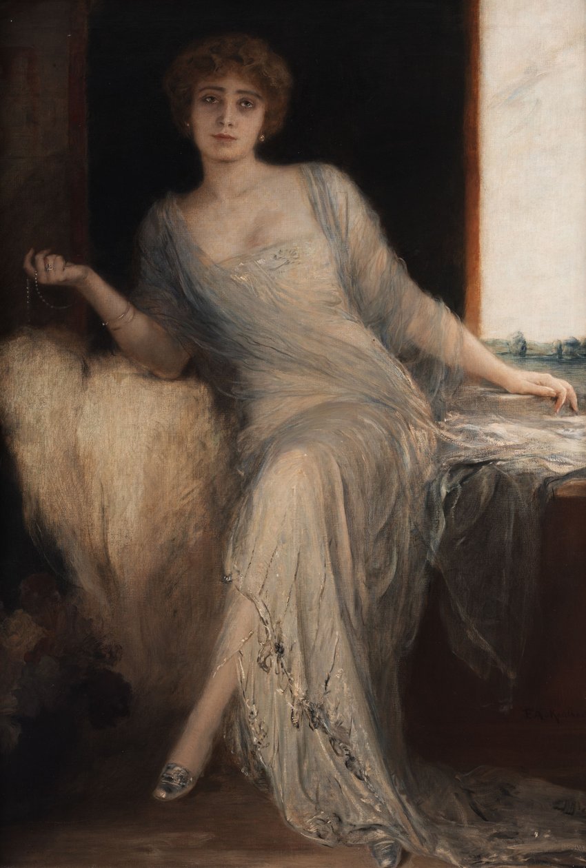 Portret siedzącej damy autorstwa Friedrich August von Kaulbach