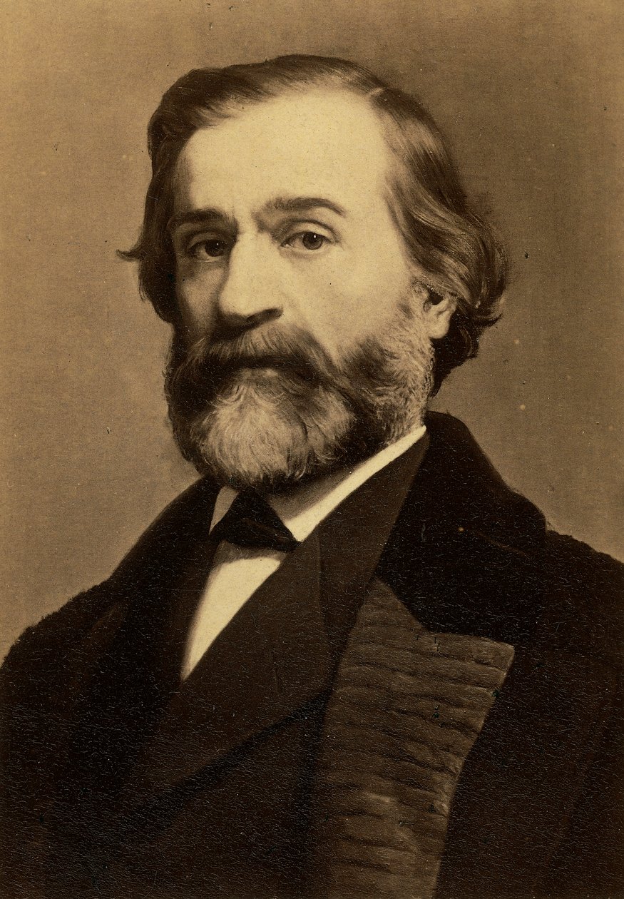 Portret kompozytora Giuseppe Verdiego, ok. 1870 (odbitka żelatynowo-srebrowa) autorstwa Friedrich Bruckmann Verlag