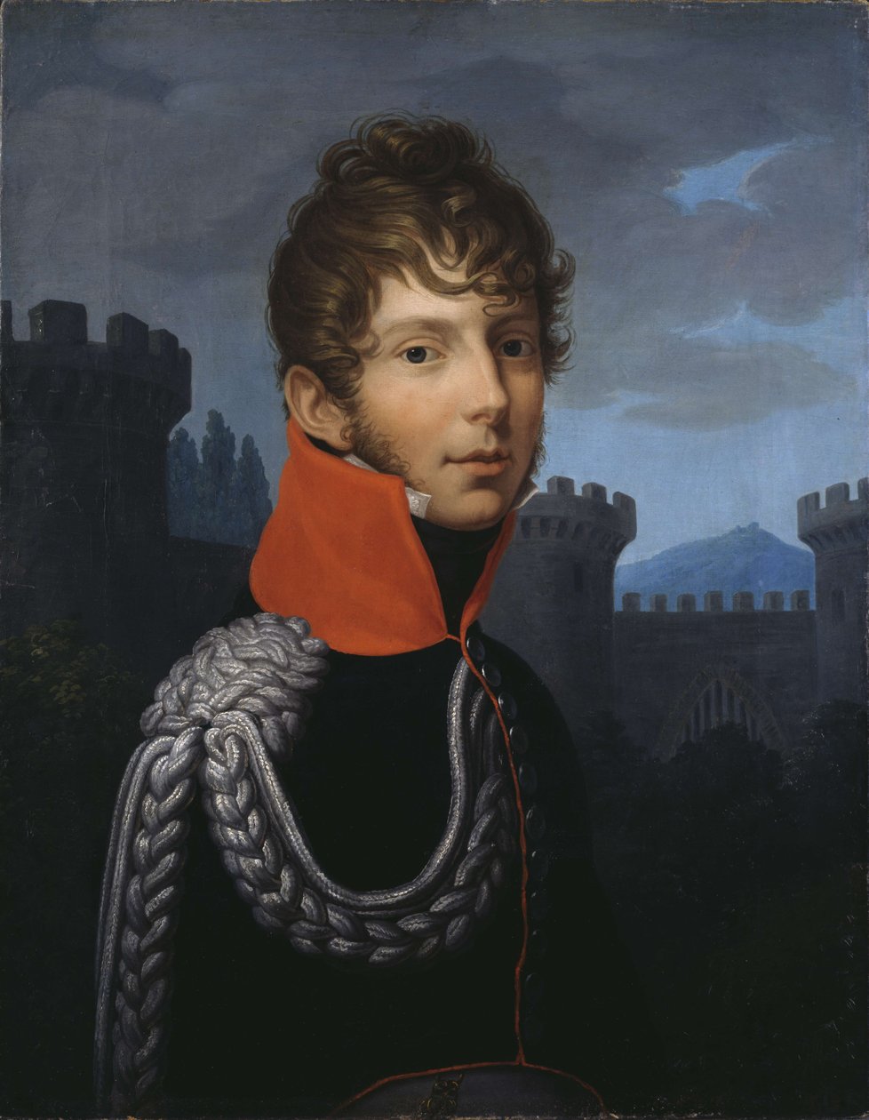 Portret kapitana Wilhelma Friedricha Ernsta von Dalwigk do oglądania zamku autorstwa Johann Friedrich Bury