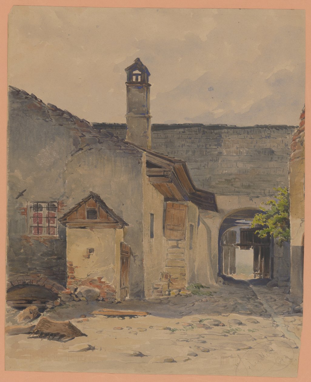 Stary dziedziniec autorstwa Friedrich Carl von Scheidlin
