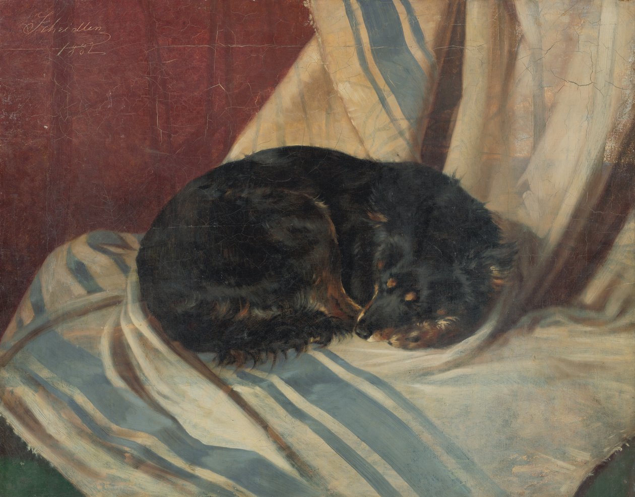 Badanie leżącego psa autorstwa Friedrich Carl von Scheidlin
