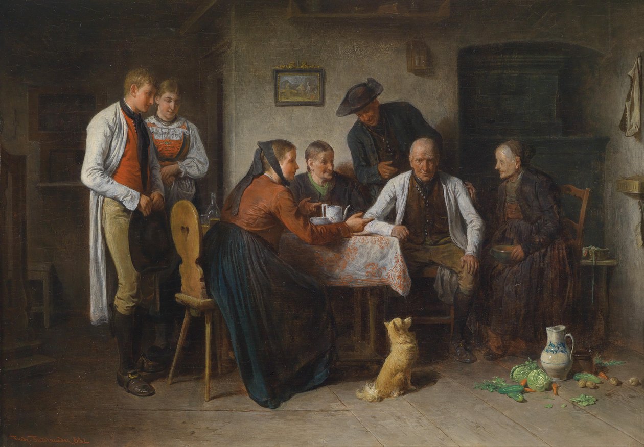 Wizyta zalotnika autorstwa Friedrich Friedlander