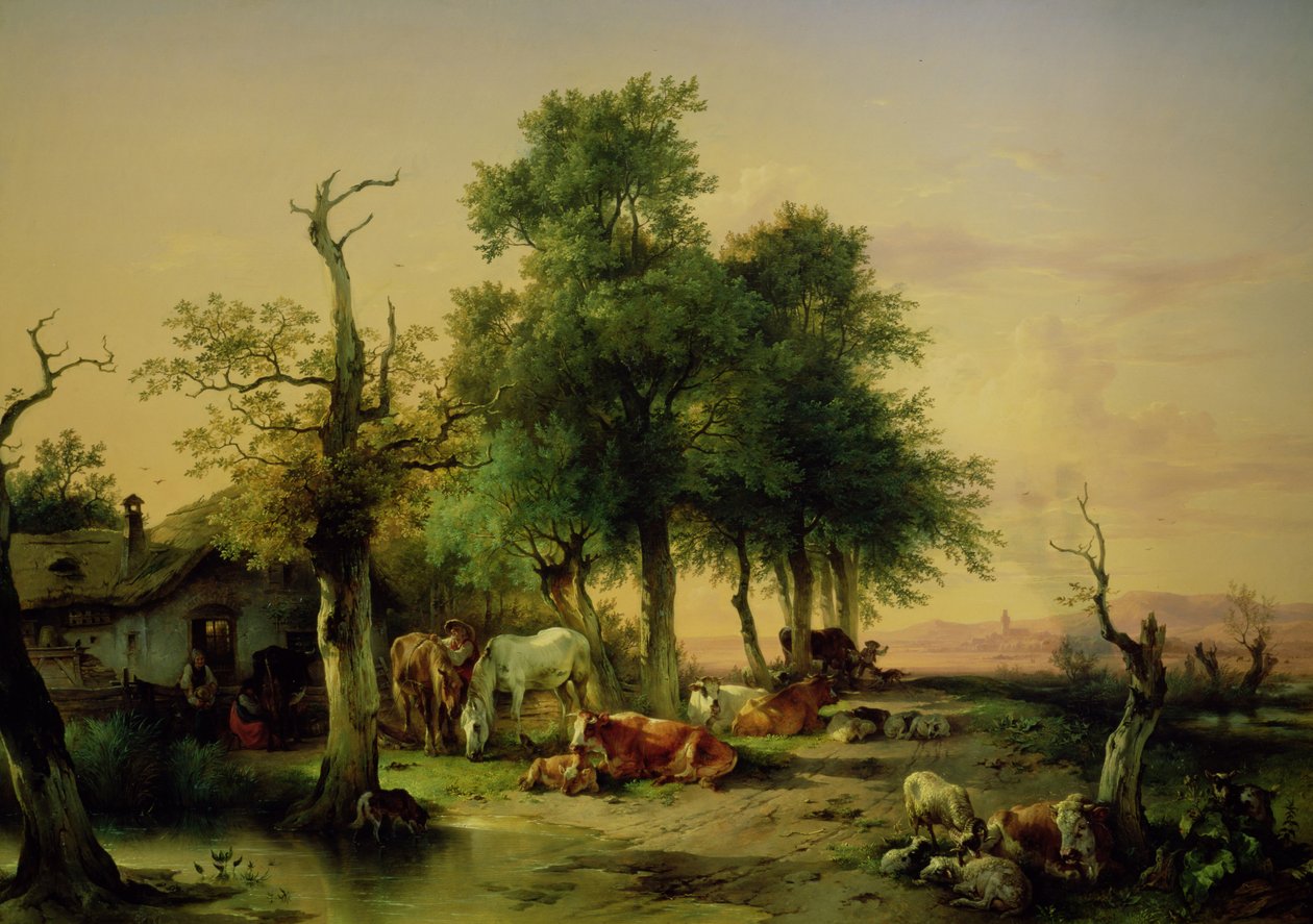 Pastwiska autorstwa Friedrich Gauermann
