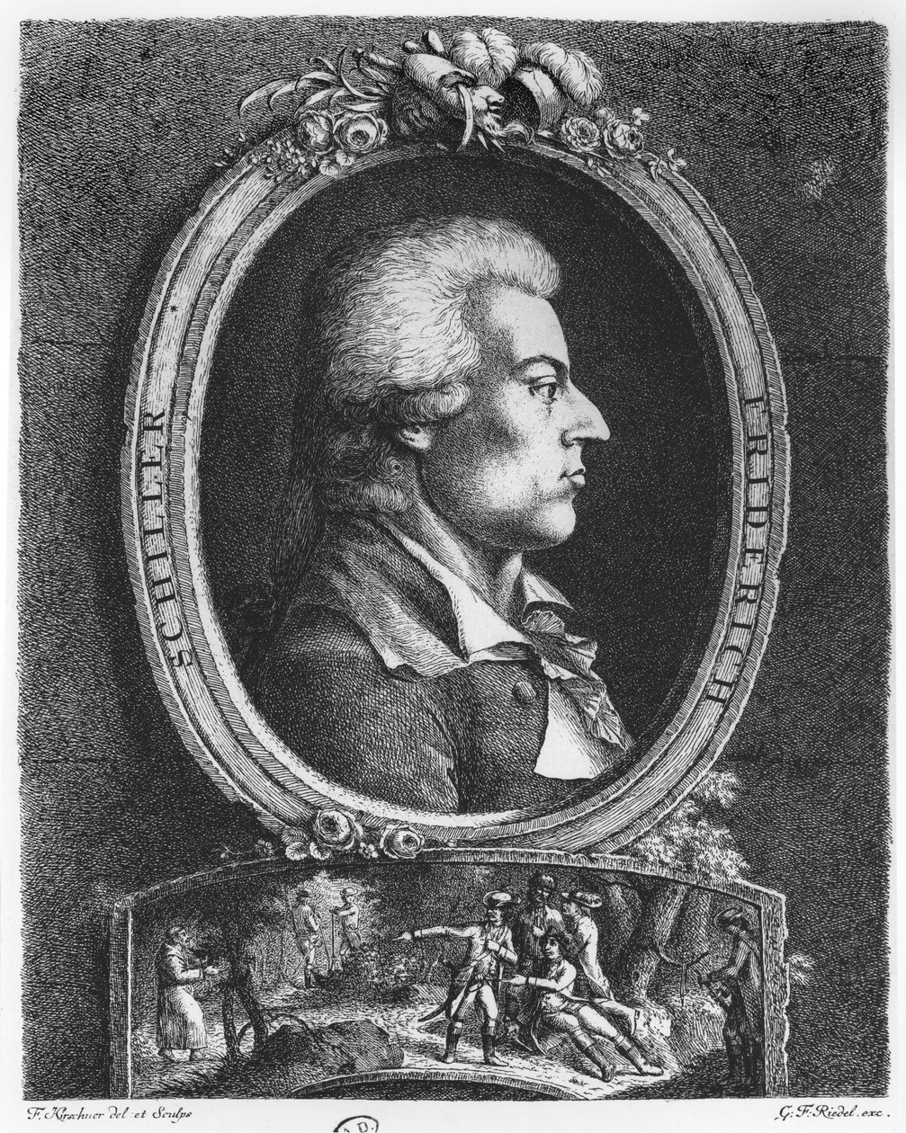 Friedrich Schiller (1759-1805) autorstwa Friedrich Kirschner