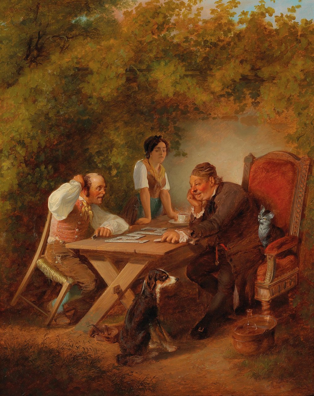 Gracze w domino autorstwa Friedrich Ludwig Christian Sturm
