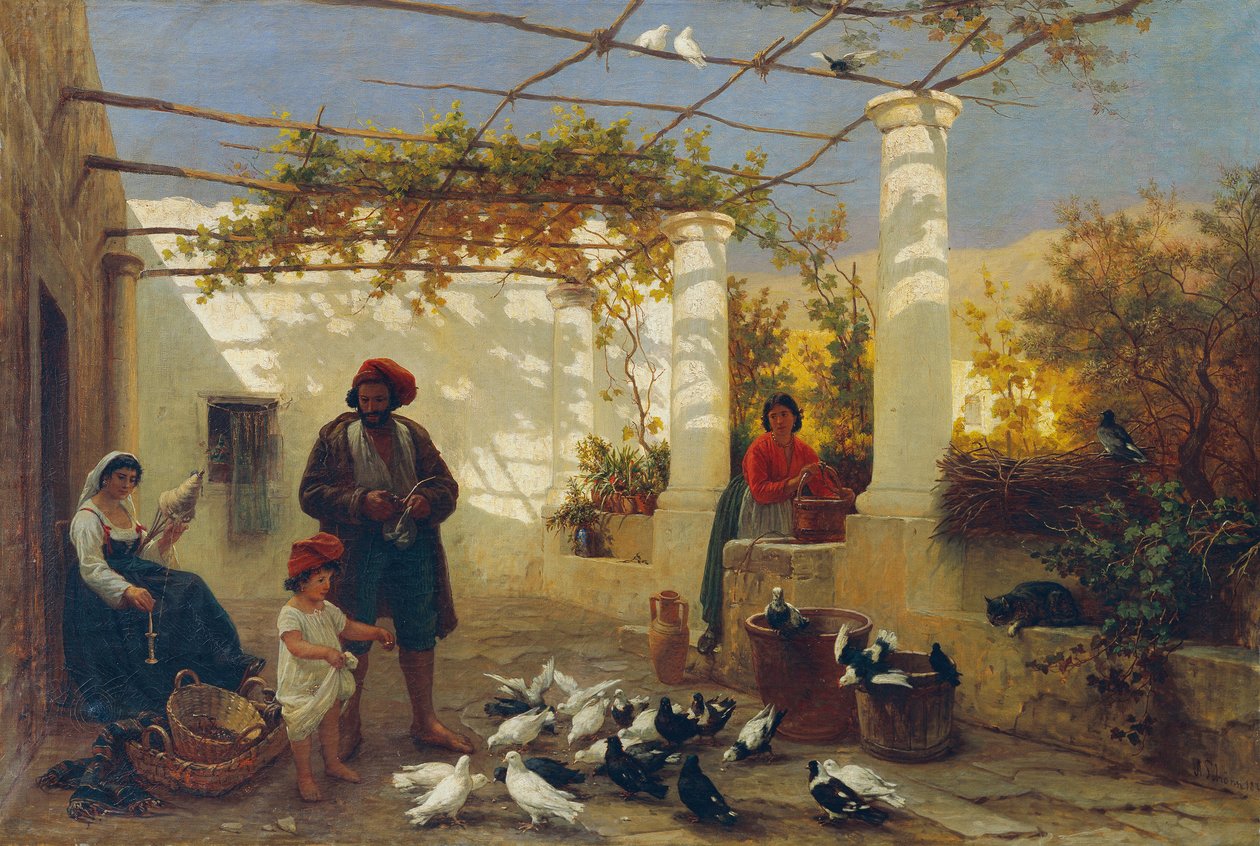 We włoskiej pergoli autorstwa Friedrich Alois Schönn