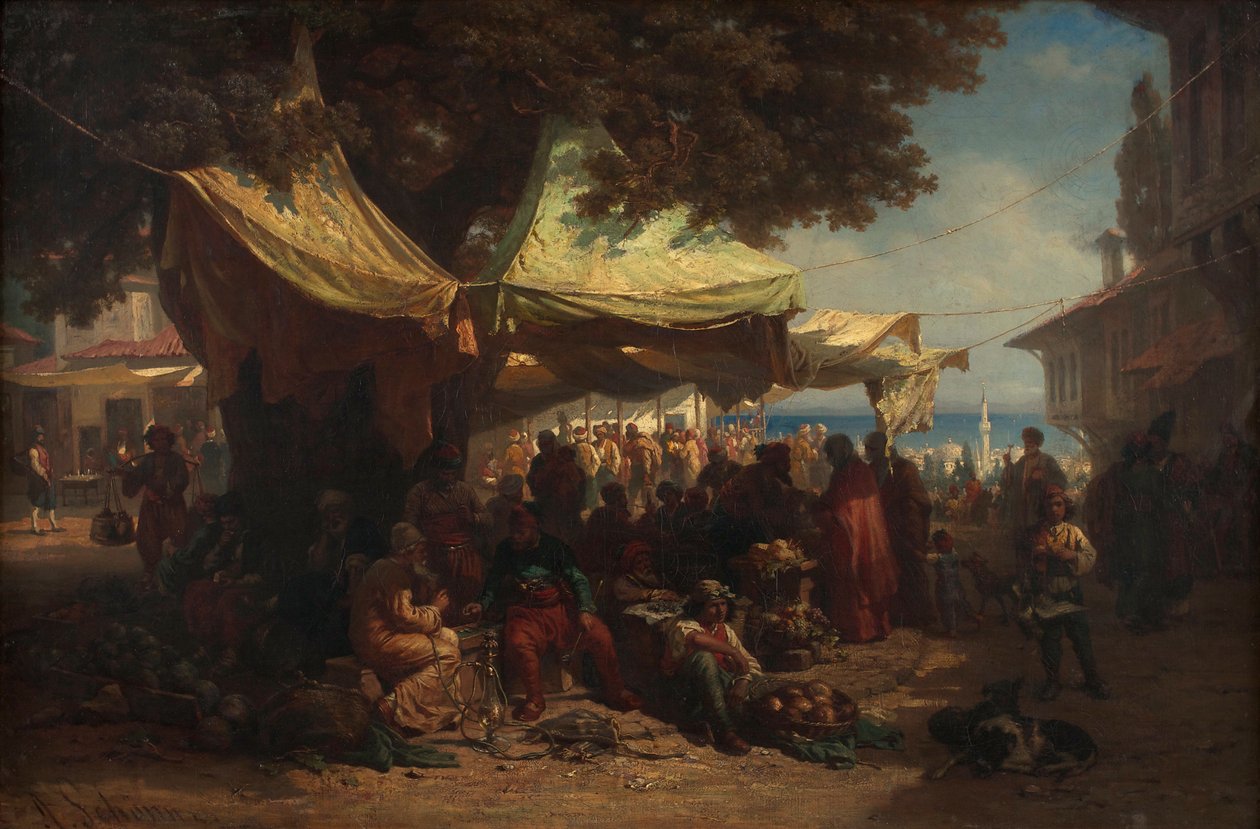 Rynek Konstantynopola autorstwa Friedrich Alois Schönn