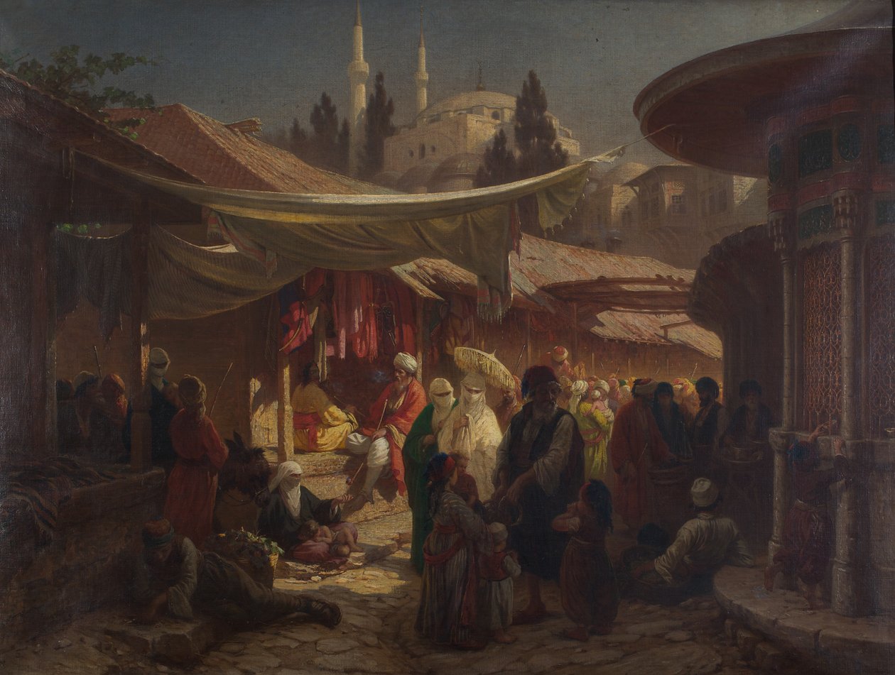 Turecki bazar autorstwa Friedrich Alois Schönn