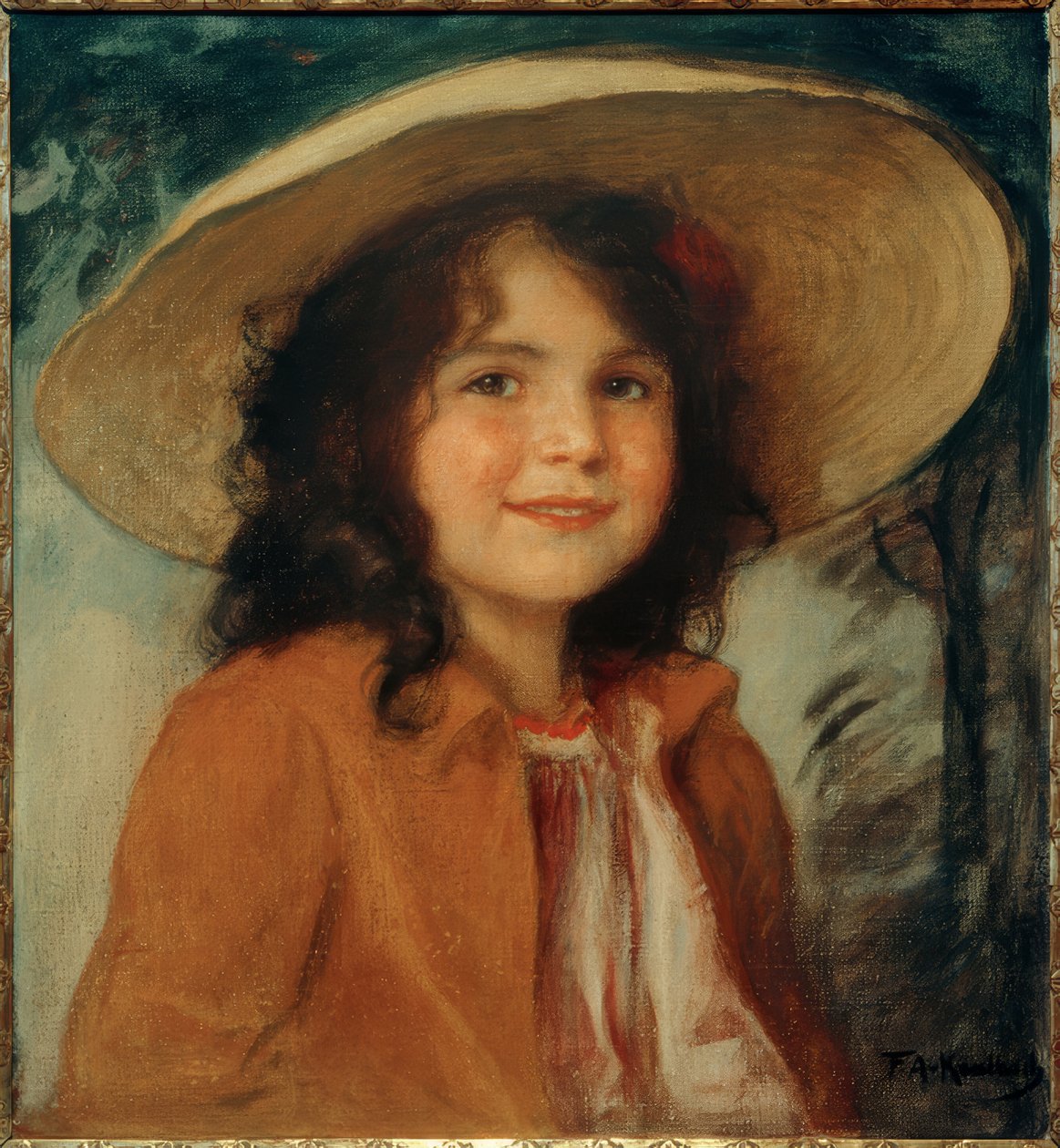 Portret Heddy, córki artysty autorstwa Friedrich August von Kaulbach