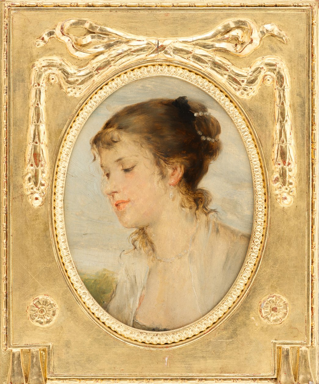 Portret dziewczynki autorstwa Friedrich August von Kaulbach