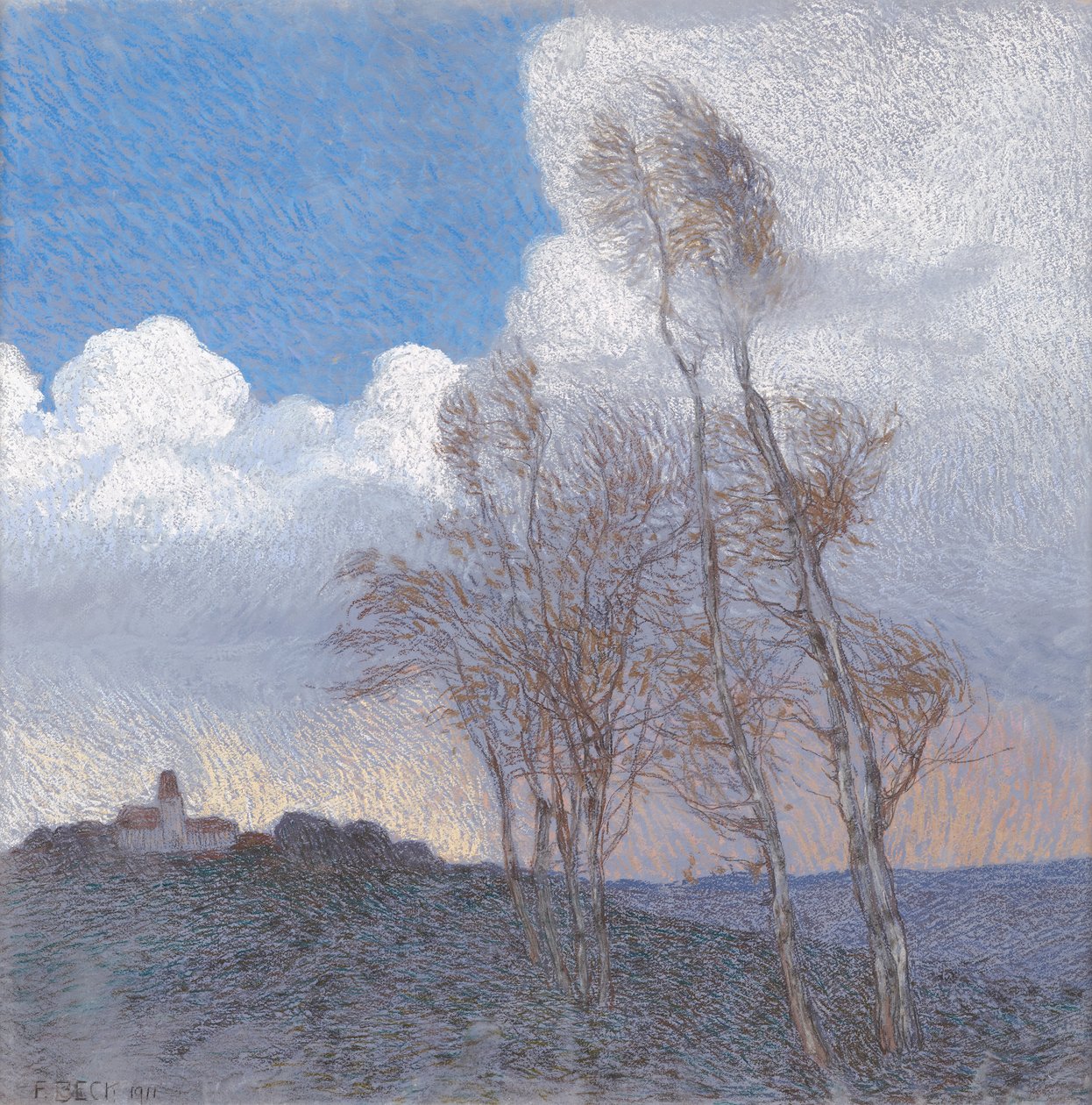 Burza z piorunami autorstwa Friedrich Beck