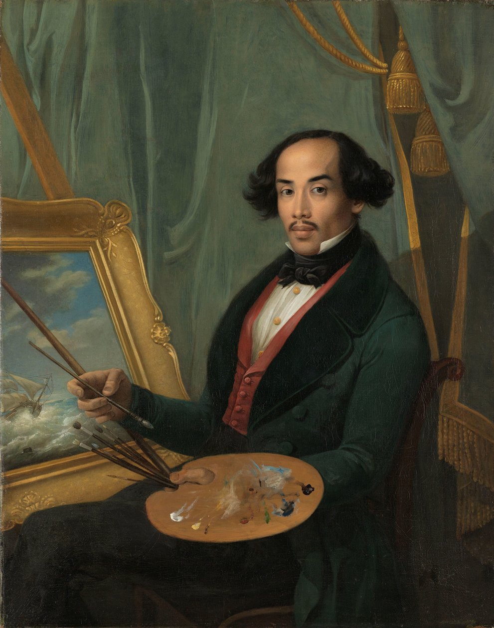 Portret Radena Syarifa Bustamana Saleha autorstwa Friedrich Carl Albert Schreuel (attributed to)