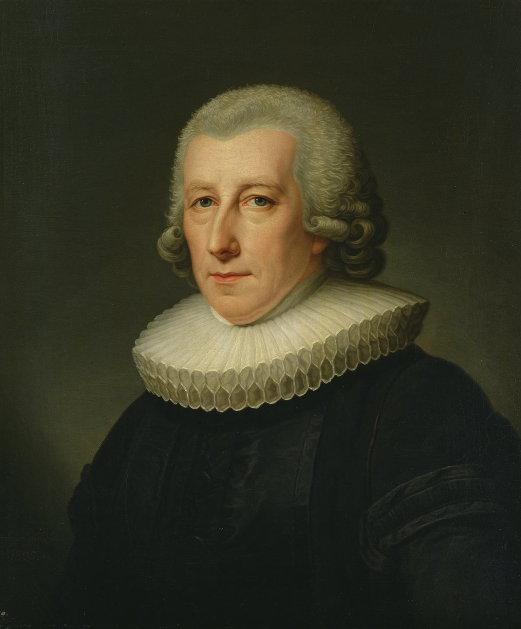 Portret pastora Johanna Bernharda Klefeker autorstwa Friedrich Carl Groger