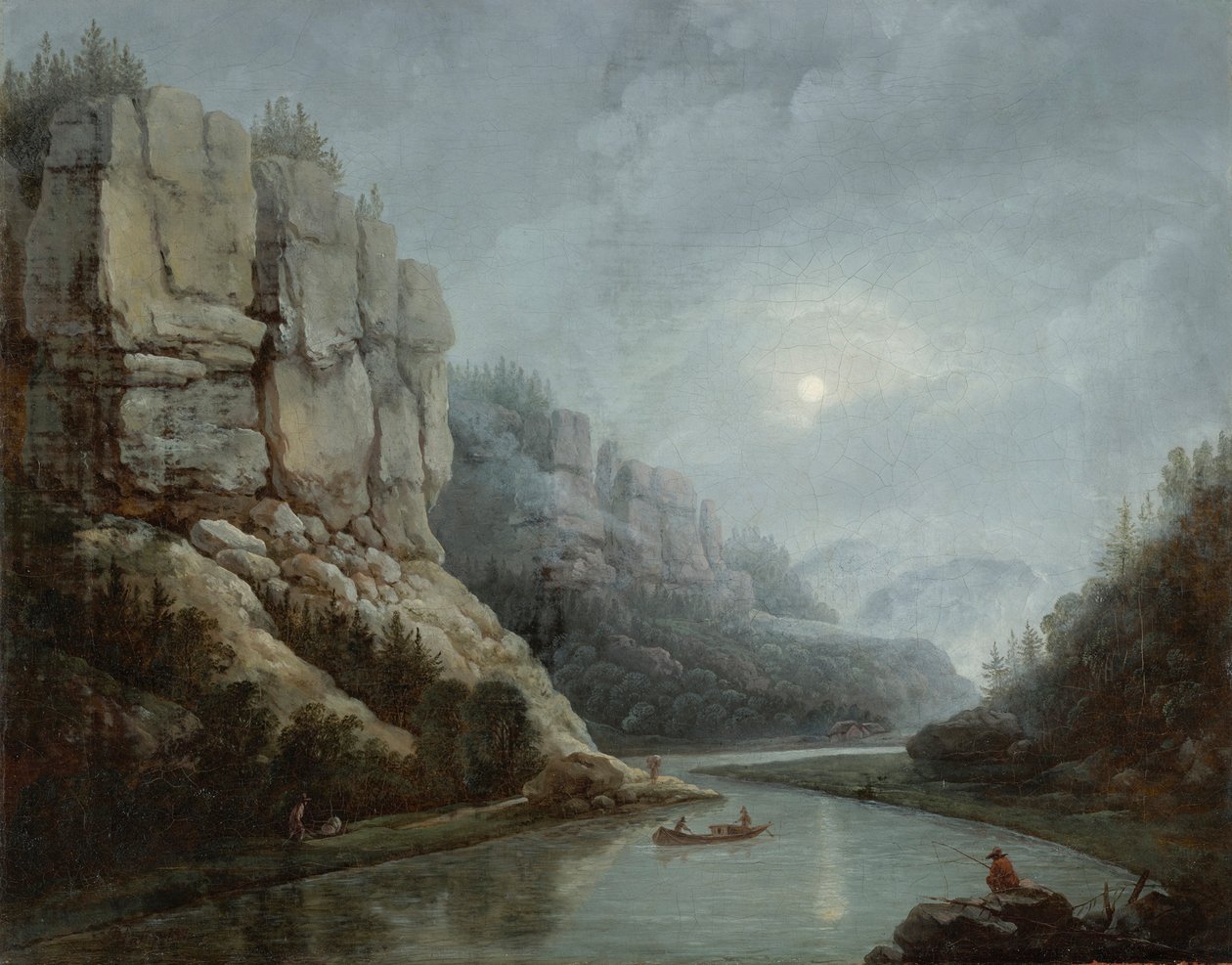 Weisseritztal koło Drezna w porannej mgle autorstwa Friedrich Christian Klass