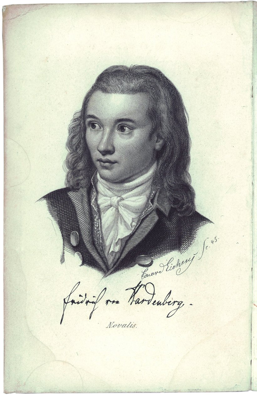 Portret poety Novalisa 1772-1801, 1845 autorstwa Friedrich Eduard Eichens
