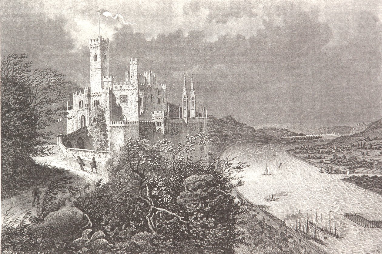 Zamek Stolzenfels autorstwa Friedrich Foltz