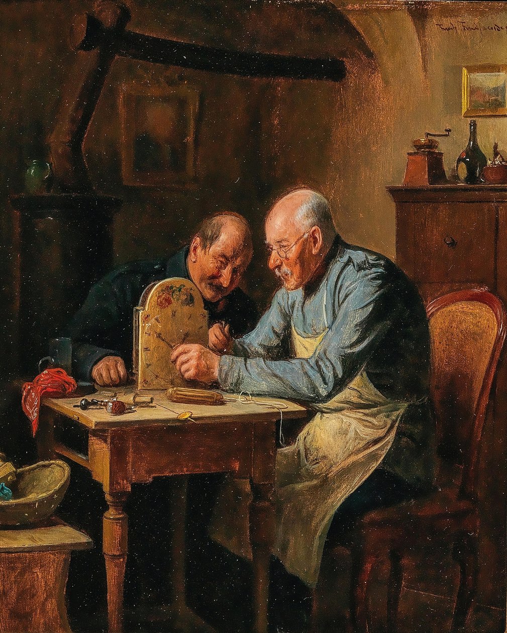 Niemiecki: Ein schweres Problem (der Uhrmacher) Trudny problem (zegarmistrz) autorstwa Friedrich Friedlander