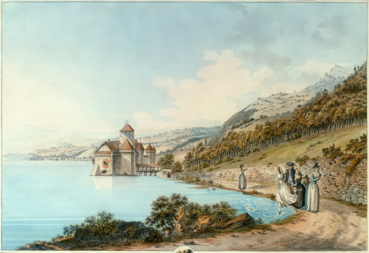 Zamek Chillon autorstwa Friedrich Georg Wexelberg